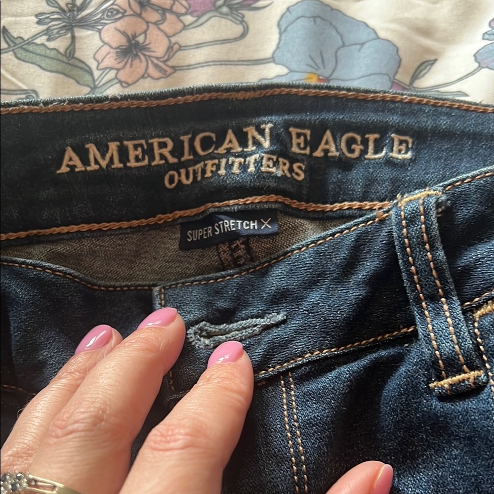 Distressed Blue Jeans - Picture 2 of 5